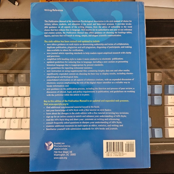 APA Publication Manual 6th Ed. Paperback, used - Picture 2 of 6